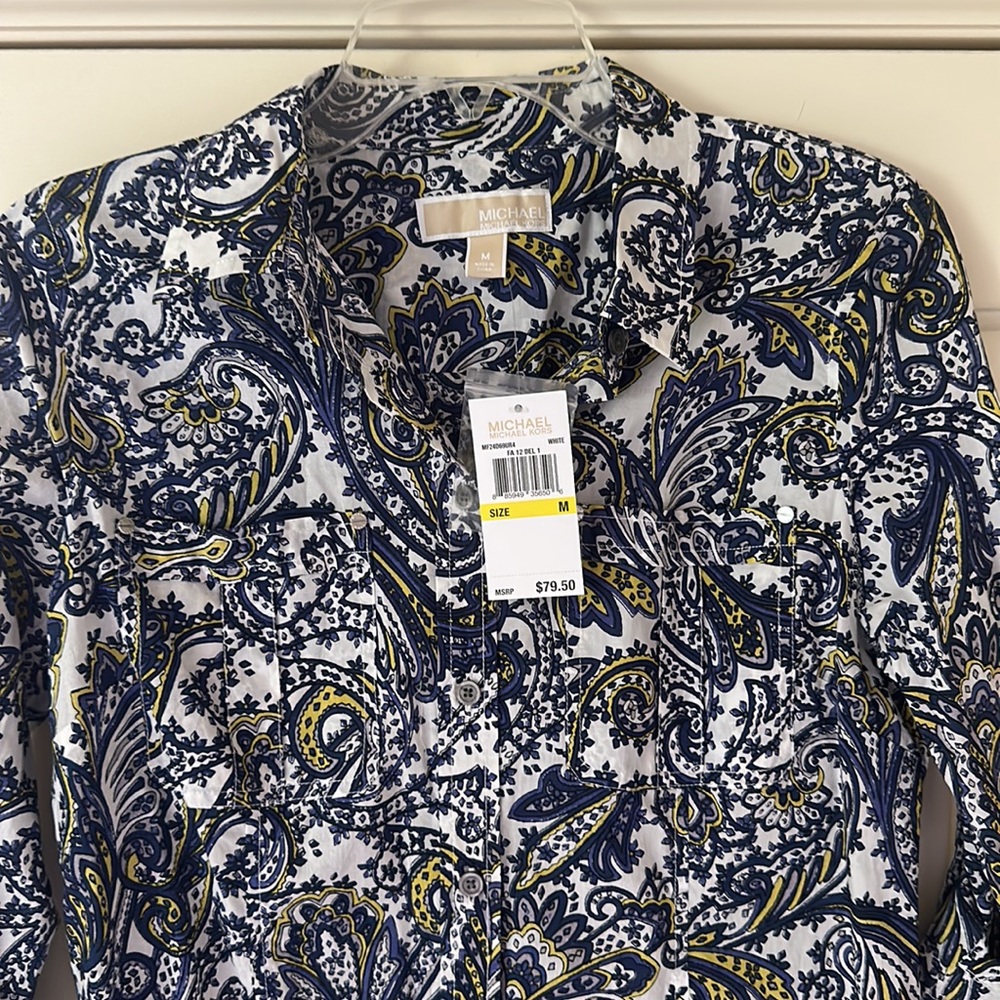 NWT Michael Kors Button Down Top